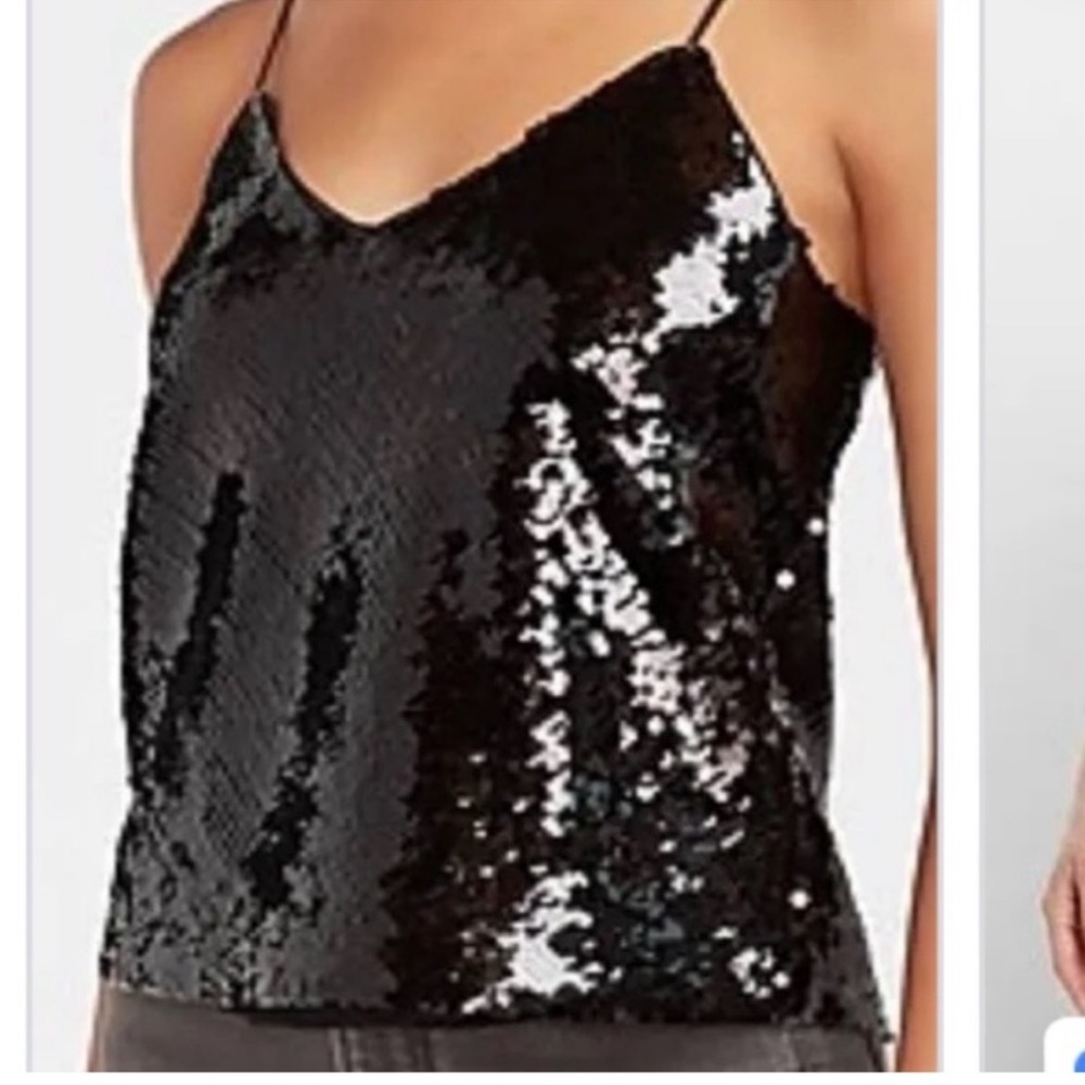 Express black sequin Cami/tank size large